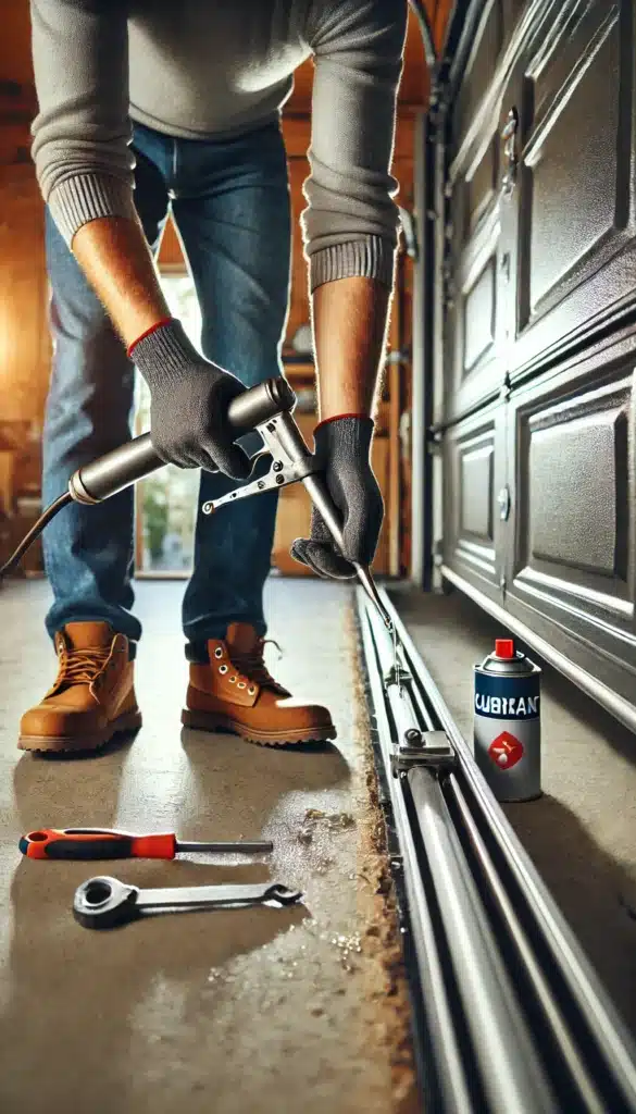 how to grease garage door