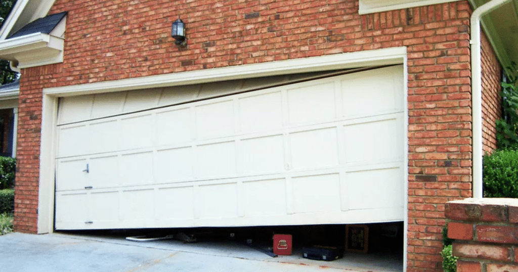 how to fix a garage door off track