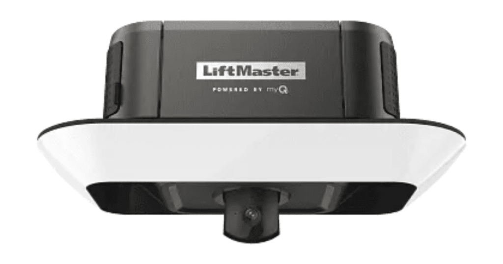 LiftMaster smart garage door opener unit.