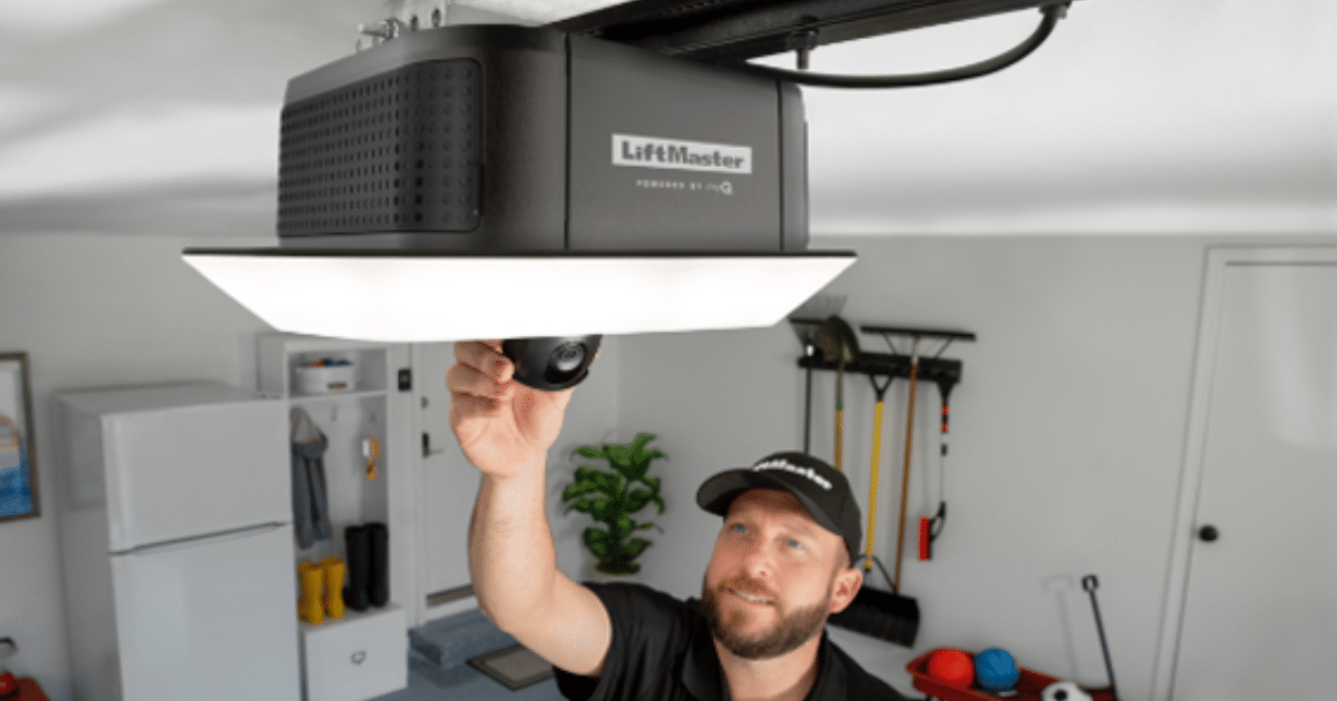 Person Checking Garage Door openers