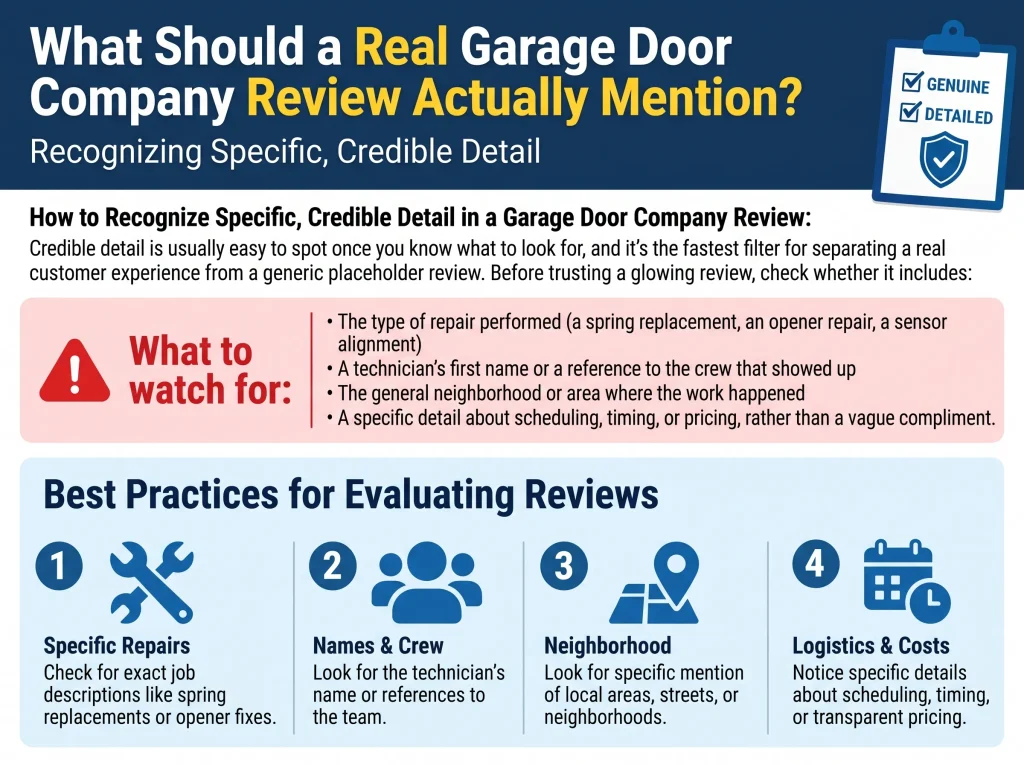 What Should a Real Garage Door Company Review Actually Mention?